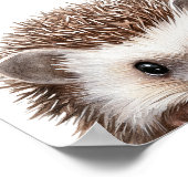 キュートウォーター色ベビーヘッジホッグ子供部屋デコール ポスター (角)