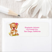 キュートウォーター色ベビーベアーガール ラベル (インサイチュ)