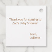 キュートウォーター色ベビーライオンメッセージカード フェイバータグ (裏面)