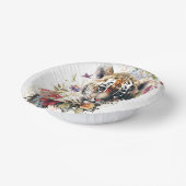 キュートウォーター色ワイルドタイガーカッブ子供の誕生日 ペーパーボウル (傾斜あり)