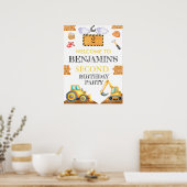 キュートウォーター色建築誕生日 ポスター (キッチン)