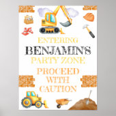 キュートウォーター色建築誕生日 ポスター (正面)