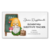 キュートウォーター色格言先生 マグネット名刺 (正面)