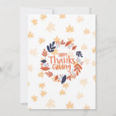 キュートウォーター色金ゴールドフローラ感謝祭 招待状 (裏面)