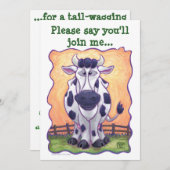 キュートウォーヘッドアンドテールズパーティの招待状 招待状 (正面/裏面)