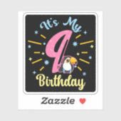 キュートウカン9誕生日89歳誕生女の子 シール (シート)