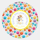 キュートウッドランドアニマルパーティーライオンズ踊りサルサ ラウンドシール (正面)