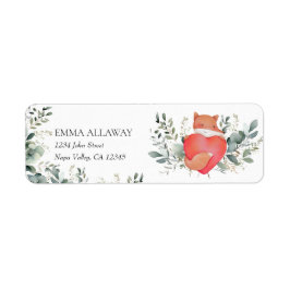 キュートウッドランドアニマル素朴ズボホ差出人住所 ラベル