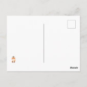 キュートウッドランドキツネとフクロウおめでとう生まれたばかりのベビー ポストカード (裏面)