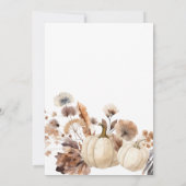 キュートウッドランドキツネカボチャ秋 招待状 (裏面)