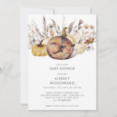 キュートウッドランドキツネカボチャ秋 招待状 (正面)