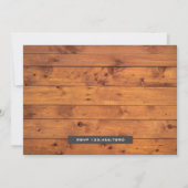 キュートウッドランドキツネファーストフォト誕生日招待状 招待状 (裏面)