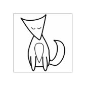 キュートウッドランドキツネラインアートイラストレーションスケッチ ラバースタンプ (インプリント)