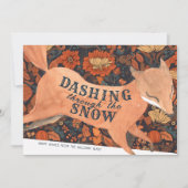 キュートウッドランドキツネ水彩画 招待状 (正面)