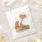 キュートウッドランドキツネ誕生日サンキューオファーメントバッグ フェイバーバッグ (クリップ留めされた状態)