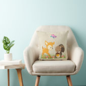 キュートウッドランドクリーチャーマンガイラストレーション クッション (椅子)