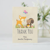 キュートウッドランドクリーチャーマンガイラストレーション サンキューカード (スタンド正面)