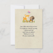 キュートウッドランドクリーチャーマンガイラストレーション サンキューカード (裏面)