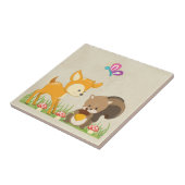 キュートウッドランドクリーチャーマンガイラストレーション タイル (側面)