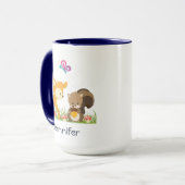 キュートウッドランドクリーチャーマンガイラストレーション マグカップ (正面左)