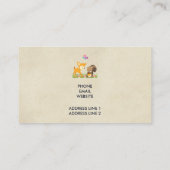 キュートウッドランドクリーチャーマンガイラストレーション 名刺 (裏面)