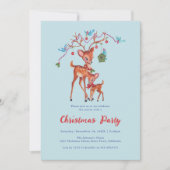 キュートウッドランドディアクリスマスホリデーパーティー 招待状 (正面)