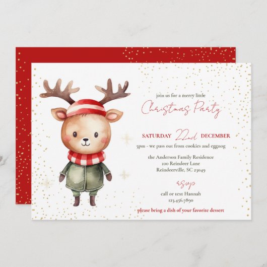 キュートウッドランドトナディアクリスマス小妖精や小人 シーズンカード (正面/裏面)