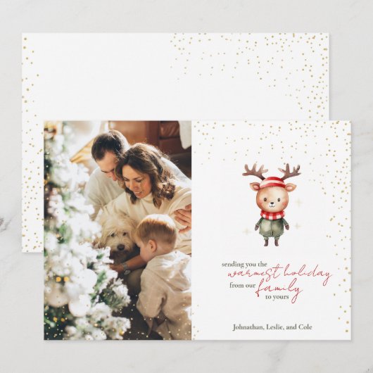 キュートウッドランドトナディアクリスマス小妖精や小人 シーズンカード (正面/裏面)