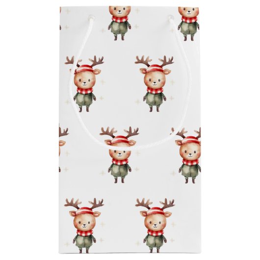 キュートウッドランドトナディアクリスマス小妖精や小人 スモールペーパーバッグ (裏面)