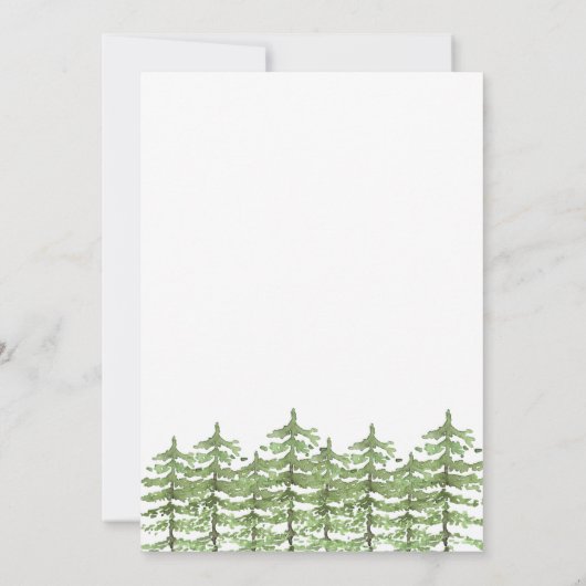 キュートウッドランドトラックハッピーキャンパー子供の誕生日 招待状 (裏面)