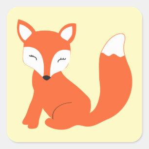 キュートウッドランドベビーキツネ スクエアシール