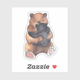 キュートウッドランドママハグスベビーベアーカブ シール