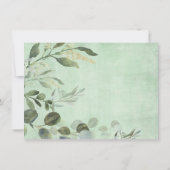 キュートウッドランド動物緑の金ゴールド誕生日 サンキューカード (裏面)