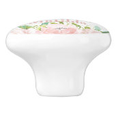 キュートウッドランド動物赤面ピンクフローラ子供部屋 セラミックノブ (側面)