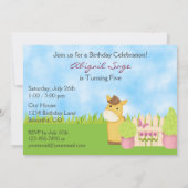 キュートウマバーンアンドガーデン誕生日招待状 招待状 (裏面)