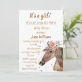 キュートウマボホランチベビーガールウェスタンフローラ 招待状 (スタンド正面)