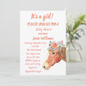 キュートウマボホランチベビーガールウェスタンフローラ 招待状 (スタンド正面)