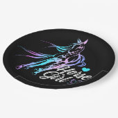 キュートウマースエストリアンブラックウェスタンパーティー ペーパープレート (アングル)