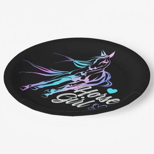 キュートウマースエストリアンブラックウェスタンパーティー ペーパープレート (アングル)