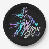 キュートウマースエストリアンブラックウェスタンパーティー ペーパープレート (正面)