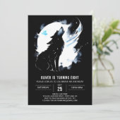 キュートウルフパップズエンチャント誕生日 招待状 (スタンド正面)