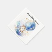 キュートウルフベビーシャワーテーマ スタンダードカクテルナプキン (角)