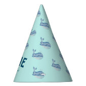 キュートウーターカラークジラ誕生日 パーソナライズされた パーティーハット (右)
