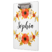 キュートウーターカラーサンゴフローラリースカスタム文字 クリップボード (左)