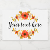 キュートウーターカラーサンゴフローラリースカスタム文字 フードラベル (シングルラベル)