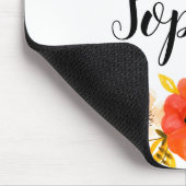 キュートウーターカラーサンゴフローラリースカスタム文字 マウスパッド (コーナー)