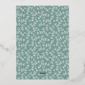 キュートウーターカラーライオンプリンス男の赤ちゃん《キリスト教》洗礼式や命名式 箔招待状 (裏面)