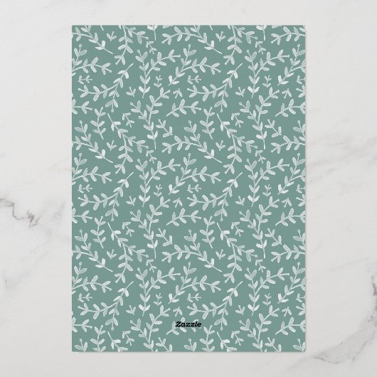 キュートウーターカラーライオンプリンス男の赤ちゃん《キリスト教》洗礼式や命名式 箔招待状 (裏面)