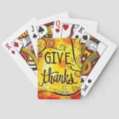 キュートウ与えウ感謝していオレンジ秋のインスピレーション トランプ (裏面)