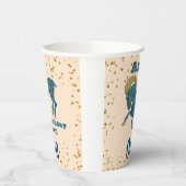 キュートエイリズファースト誕生日&金ゴールド紙吹雪 紙コップ (左)